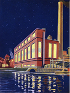 The Power Plant by Night (source: The Story of Rubber).