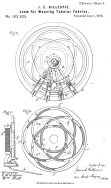 Patent 163925, Gillespie's 80,000-part hose weaving loom.
