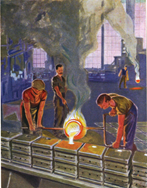 The brass foundry (Source: The Story of Rubber).